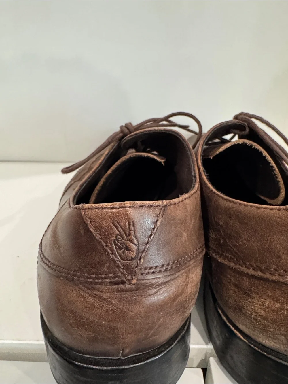 John Varvatos - Classic Brown Leather Men's Dress Shoes